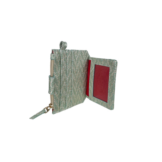 Tarjetero Perlado Verde