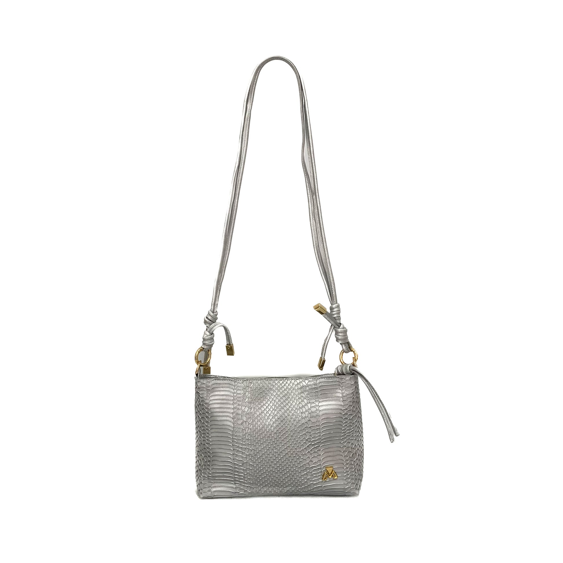 Bolso Alma Plateado Con Textura image 0