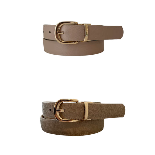 Cinturón Doble Faz Beige X Nude