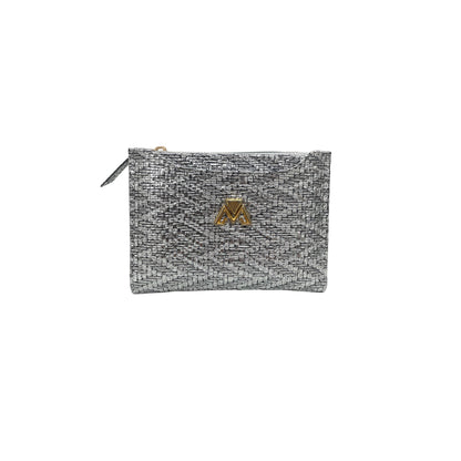 Billetera Duo Plomo Membrillo  Plateado