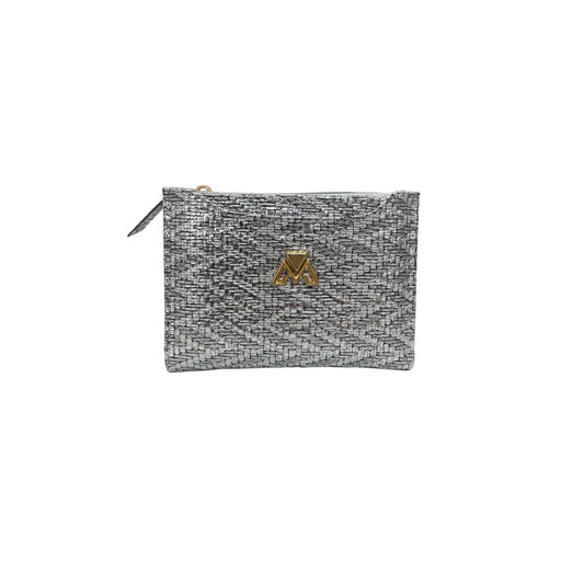 Billetera Duo Plomo Membrillo  Plateado