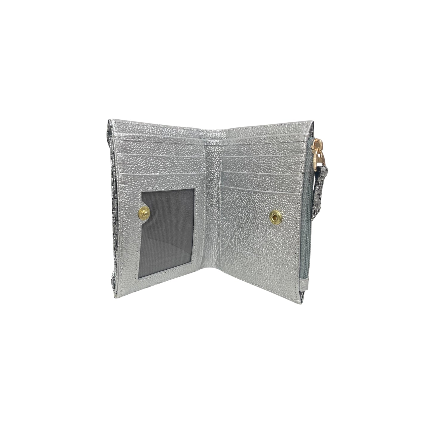 Billetera Duo Plomo Membrillo  Plateado