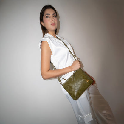 Bolso Alma Verde Con Textura